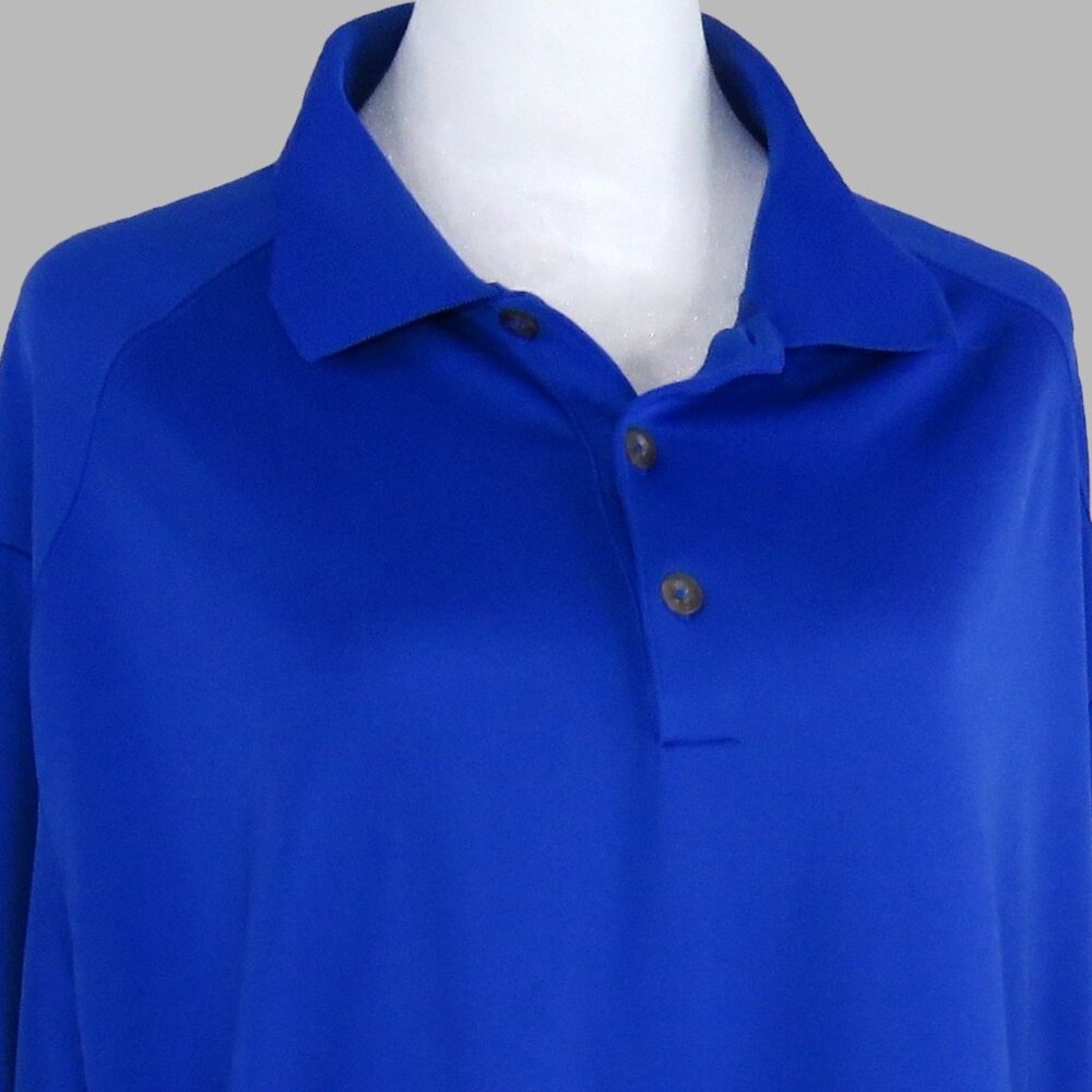 Nike Golf Men's Blue Long-Sleeve 1/4-Button Pullover Polo Shirt Size XL (C2090)